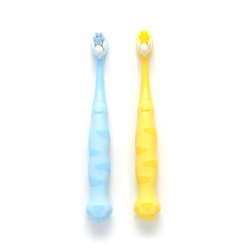 PP/TPE Cat-Claw Style Handle Ultra-fine Soft PBT Bristle Mini Children's Deep Cleaning Elegant Color Toothbrush PP/TPE Cat-Claw Style Handle Ultra-fine Soft PBT Bristle Mini Children's Deep Cleaning Elegant Color Toothbrush