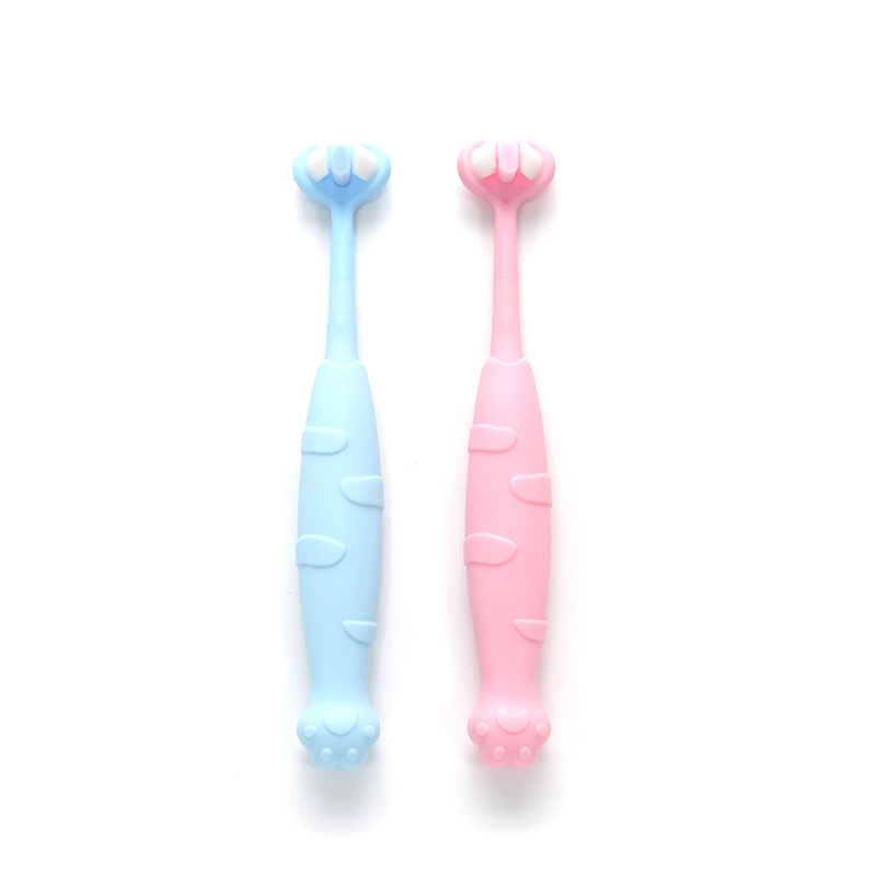 PP/TPE Cat-Claw Style Handle 3D BrushHead Ultra-fine Soft PBT Sharpened Bristle Children's Deep Cleaning Toothbrush PP/TPE Cat-Claw Style Handle 3D BrushHead Ultra-fine Soft PBT Sharpened Bristle Children's Deep Cleaning Toothbrush